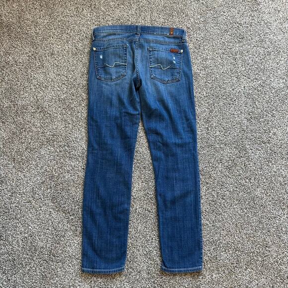 7 For All Mankind Josefina Skinny Boyfriend medium wash jeans size 26 - Picture 4 of 12